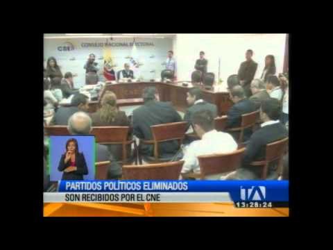 Partidos políticos eliminados son recibidos por el CNE