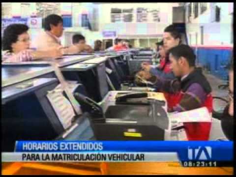 Horarios extendidos para el trámite de matriculación vehicular