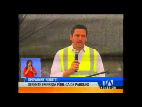 Jorge Glas visitó la construcción del parque Ecológico Samanes