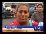 Niña fallece al caer en un ducto de agua en el norte de Guayaquil