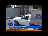 Cuerpos de los tres fallecidos por sismo en Quito fueron trasladados a la morgue
