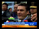Quito: Detienen a policías en operativo antidroga