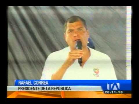 Correa inaugura obra incompleta en la Isla Santay