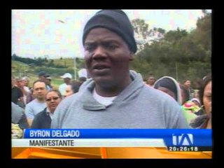 Comunidades del Valle del Chota protestan con el cierre de la Panamericana