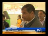 Correa constata obras en Guaranda