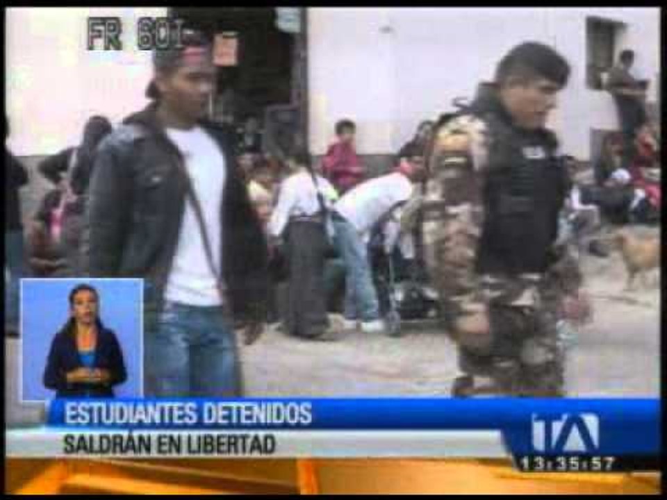 Estudiantes detenidos saldrán en libertad