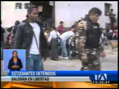 Estudiantes detenidos saldrán en libertad
