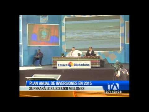 El plan anual de inversiones para 2015 superará los ocho mil millones de dólares