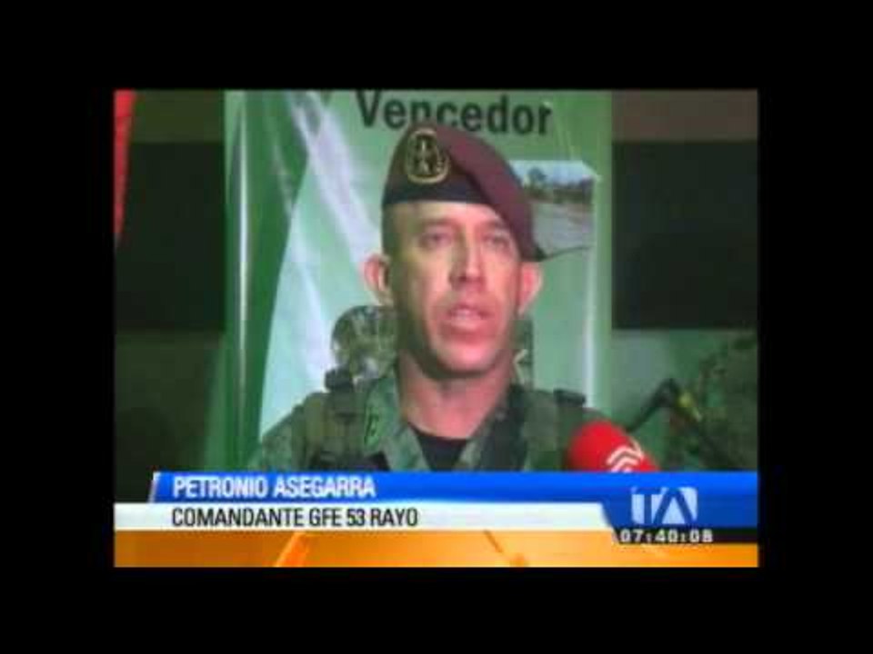 Fuerzas Armadas decomisan municiones y uniformes en la frontera con Colombia