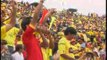 Hinchas de Aucas festejaron el retorno a la serie A