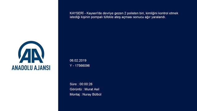 Kayseri'de devriye gezen polis aracına silahlı saldırı - Zanlı adliyeye sevk edildi