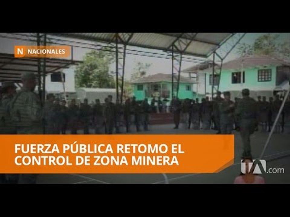 Violento desalojo de campamentos de la minera china en Nankintz - Teleamazonas