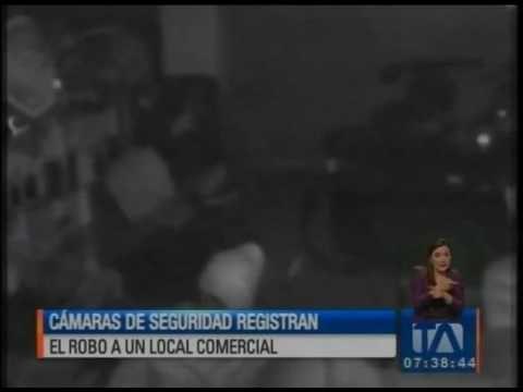 Cámaras de seguridad graban impactante robo a un local comercial en Imbabura