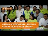 Candidatos de AP firman compromiso para leyes contra violencia de género - Teleamazonas