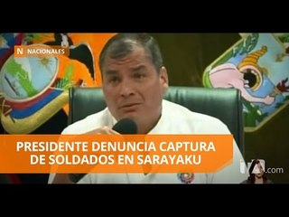 Descargar video: Presidente Correa hace denuncia sobre indígenas de Sarayaku - Teleamazonas