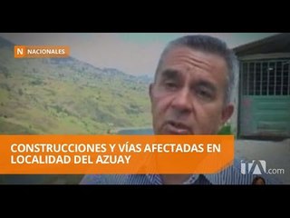 Download Video: Viviendas y carretera de Azuay estarían afectadas por rerpesa - Teleamazonas