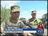Dos militares retenidos por una comunidad Shuar - Teleamazonas