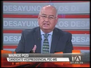 Las propuestas del candidato a vicepresidente, Mauricio Pozo