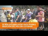 Realizaron simulacro ante posible erupción del volcán Cotopaxi