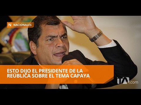 Correa se refirió al tema Capaya desde el Ministerio de Deporte - Teleamazonas