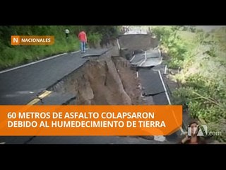 Zona agrícola de Manabí queda incomunicada por hundimiento de tierra