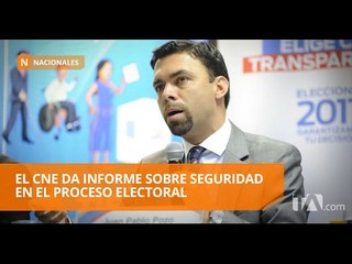El CNE da informe sobre seguridad en el proceso electoral