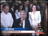 El candidato Lenín Moreno ejerció su derecho al voto
