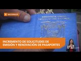 Incremento de solicitudes de emisión y renovación de pasaportes