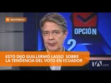 Guillermo Lasso habla para Teleamazonas