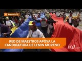 Red de Maestros hace un plantón para apoyar a Moreno - Teleamazonas