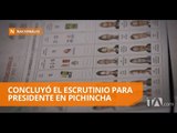 Concluyó el escrutinio para presidente en Pichincha