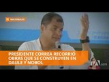 Presidente Correa recorrió obras que se construyen en Daule y Nobol