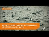 282 emergencias se registran por las fuertes lluvias en Quito