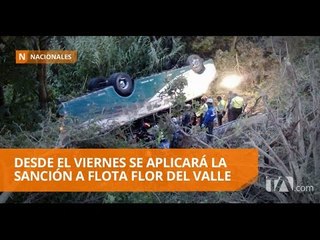 Desde el viernes se aplicará la sanción a flota Flor del Valle