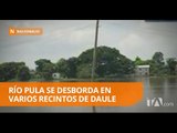 Habitantes de Daule claman por ayuda tras desborde de río - Teleamazonas