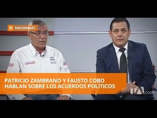 Entrevista a Patricio Zambrano y Fausto Cobo sobre acuerdos políticos