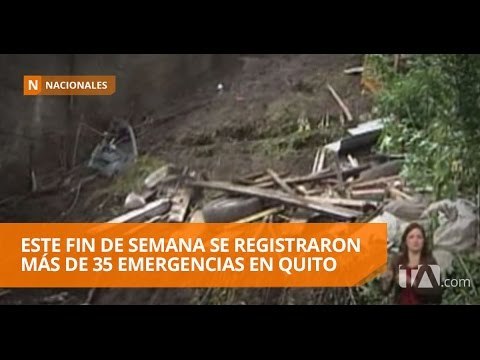 Trabajos de emergencia por incidentes debido a la lluvia
