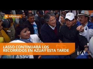 Guillermo Lasso empezó a cerrar campaña en Azuay