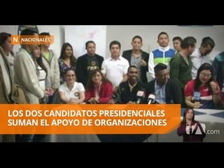 Los dos candidatos presidenciales suman el apoyo de organizaciones