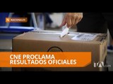 CNE anuncia los resultados oficiales de la segunda vuelta electoral