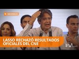 Guillermo Lasso anunció que impugnará resultados de elecciones