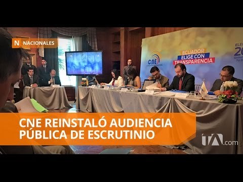 CNE reinstaló audiencia pública de escrutinio