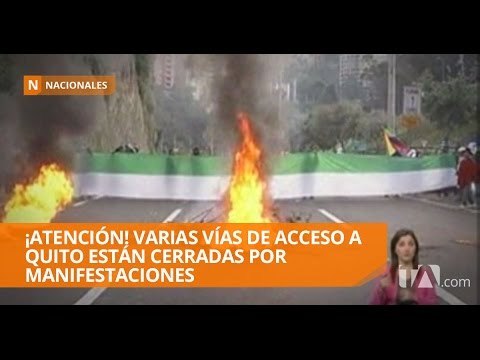 Cerrado ingreso a Quito por el túnel Guayasamín debido a manifestaciones