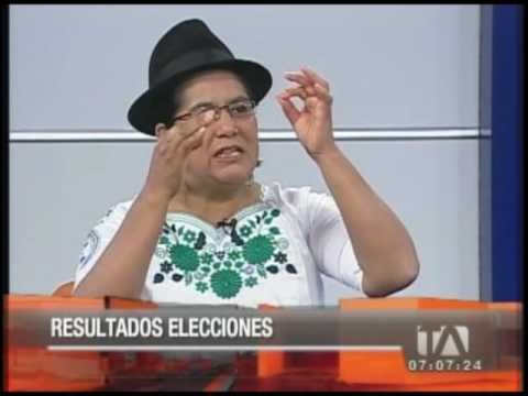 Lourdes Tibán analiza los resultados electorales