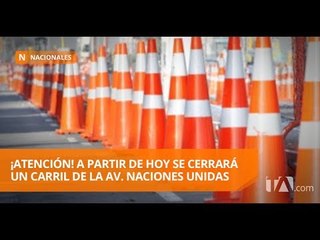 Download Video: Un carril de la Avenida Naciones Unidas se cerrará desde este viernes