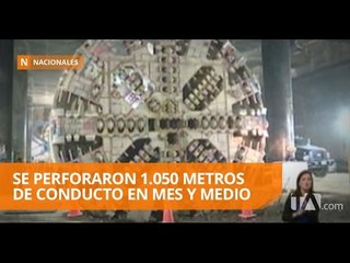 Terminó la construcción del primer tramo del túnel del metro de Quito