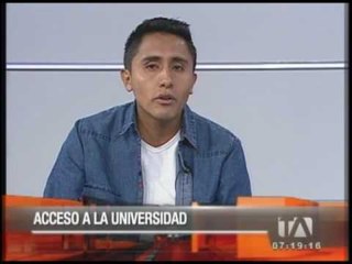 Entrevista a Andrés Quishpe, sobre acceso a las universidades