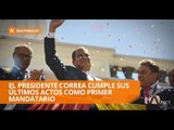 Rafael Correa participa en último cambio de guardia como presidente