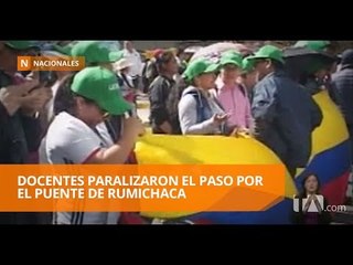 Download Video: Paso por Puente Internacional de Rumichaca fue interrumpido por protesta - Teleamazonas