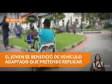 Joven con discapacidad crea autos para personas en la misma condición